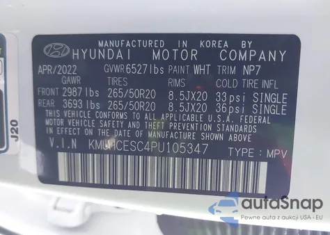 2023 Genesis Gv80 3.5T Awd Advanced из США, поврежденный, VIN KMUHCESC4PU105347